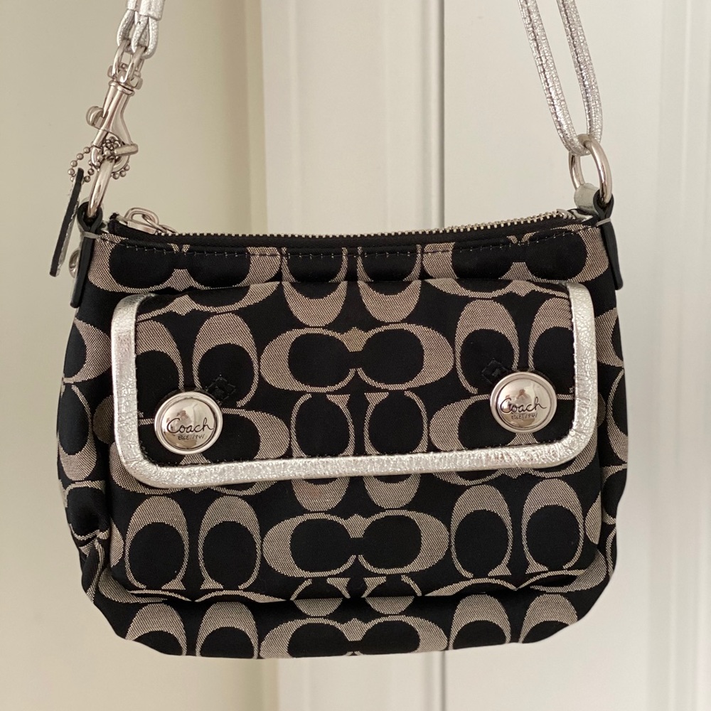 Small Black and Silver Coach Purse!